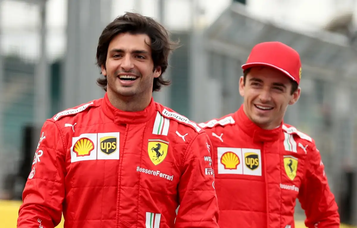 Charles Leclerc and Carlos Sainz. Silverstone July 2021