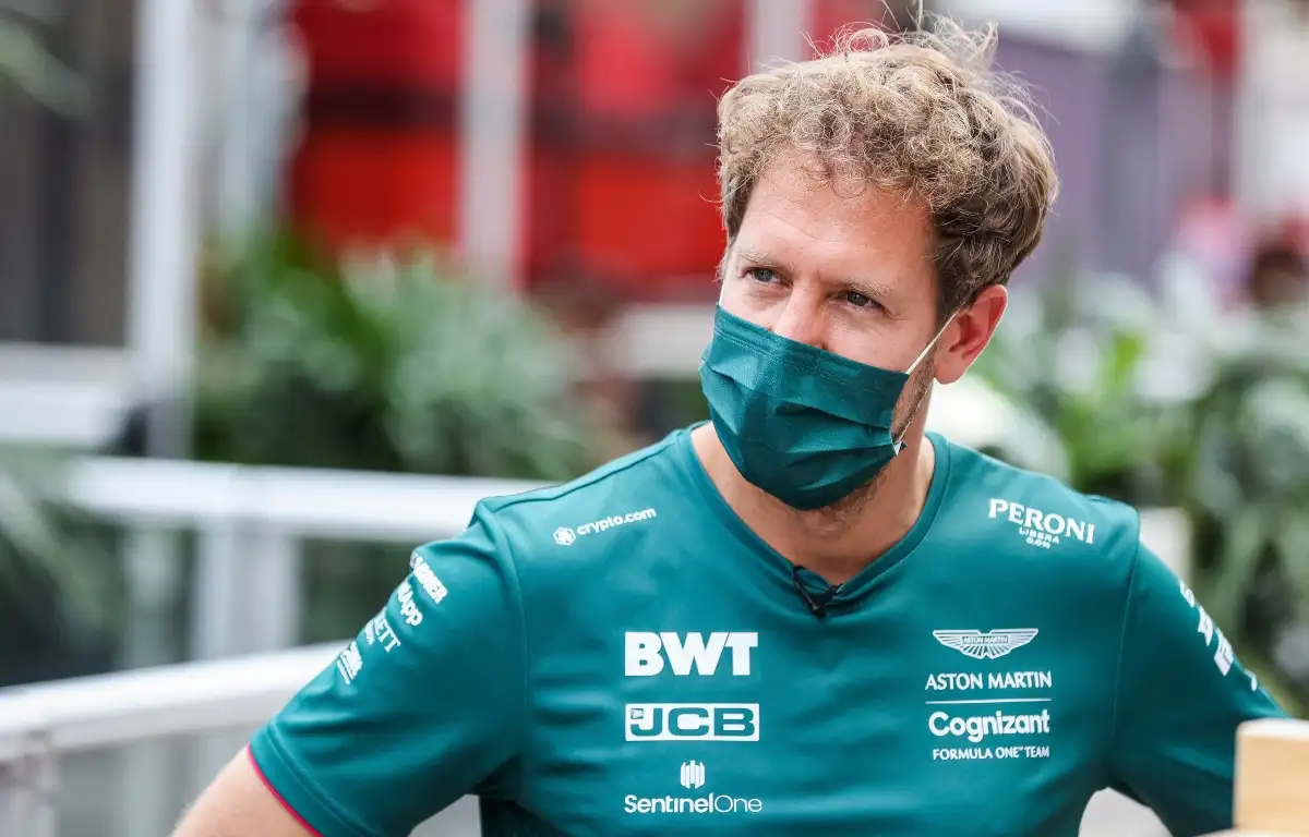 Sebastian Vettel with a mask on. Austin October 2021