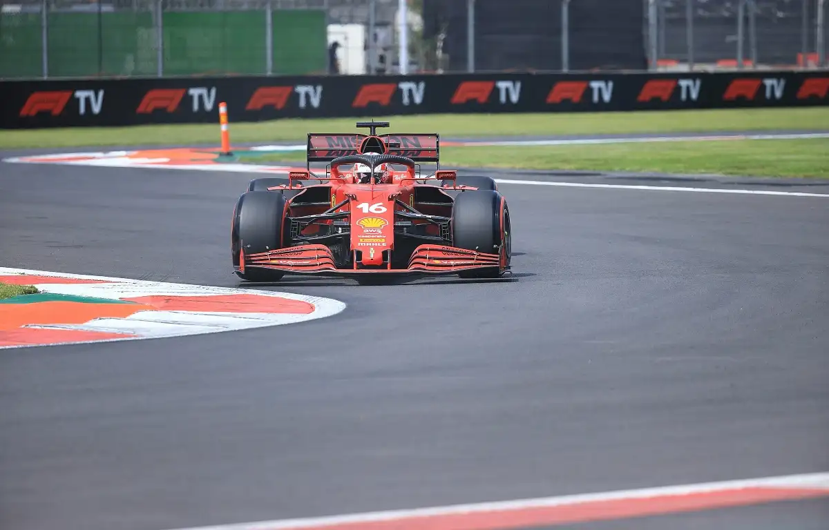 Charles Leclerc during qualifying at the Mexican Grand Prix. Mexico November 2021