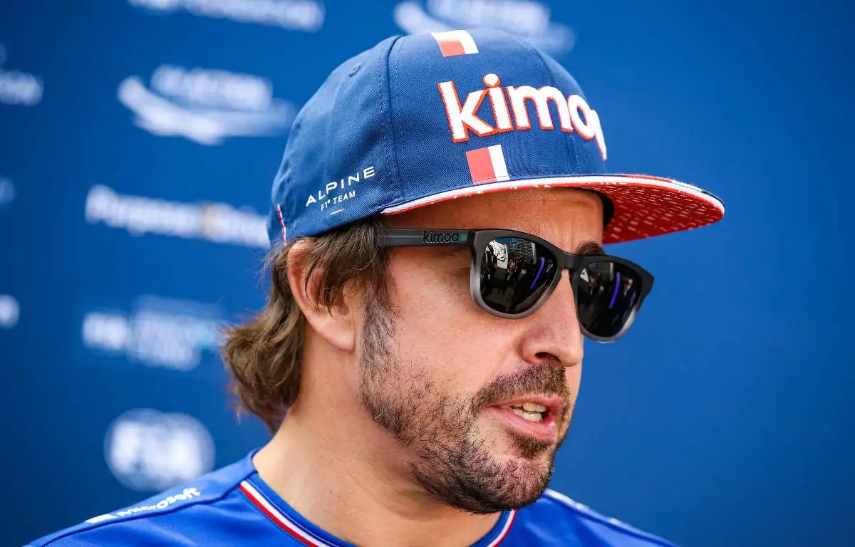 Fernando Alonso at the Mexican Grand Prix. Mexico City November 2021.