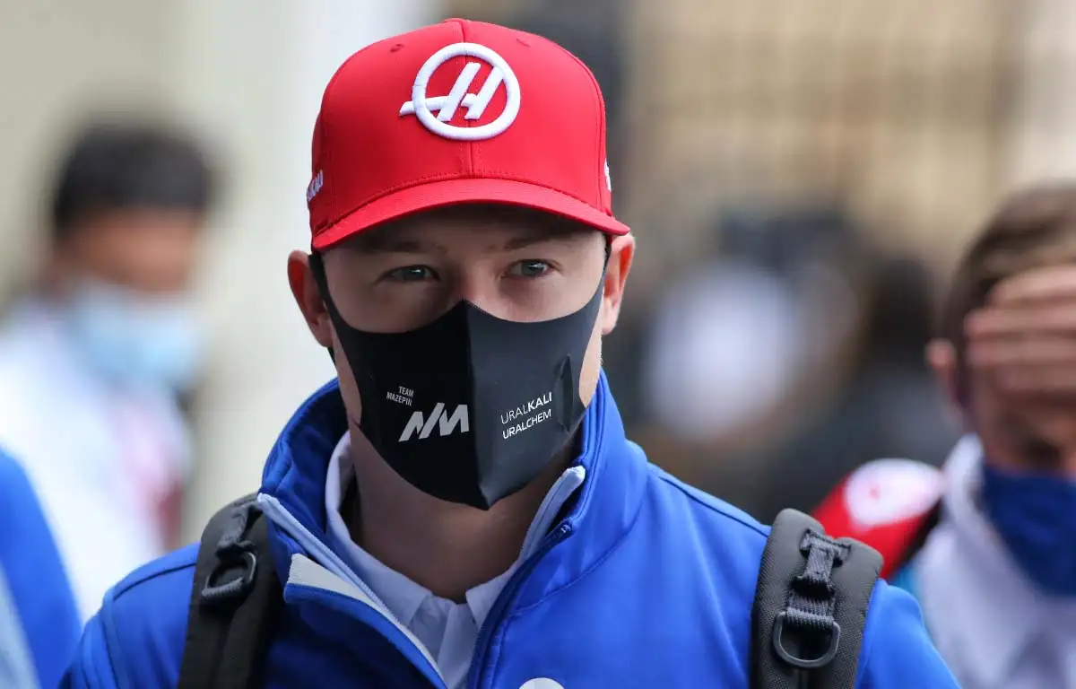 Nikita Mazepin, Haas, in the paddock. Brazil November 2021.