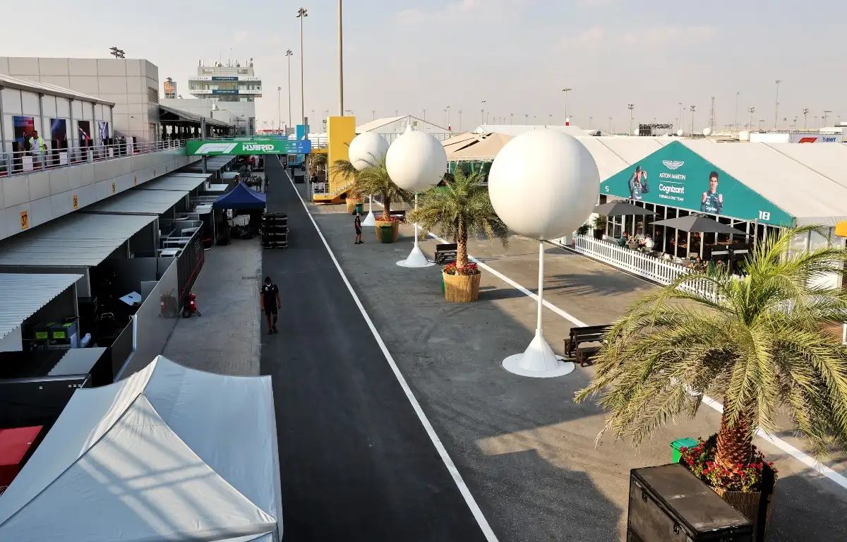 Quiet F1 paddock in Qatar. November 2021.