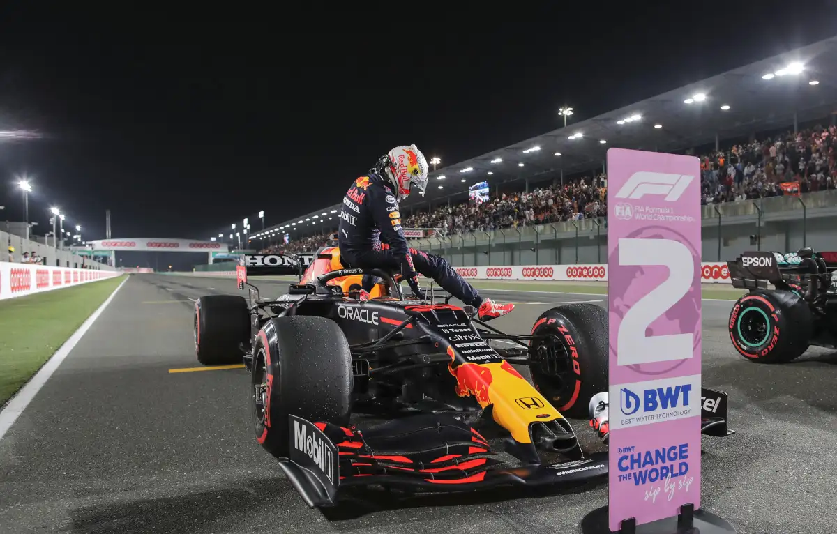 Max Verstappen P2 Qatar lights. Qatar November 2021