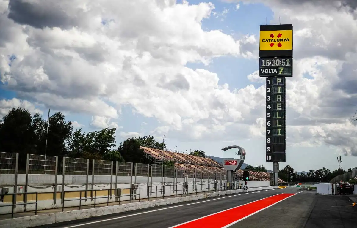 The pit lane of Spanish GP host track, the Circuit de Barcelona-Catalunya. May 2021.