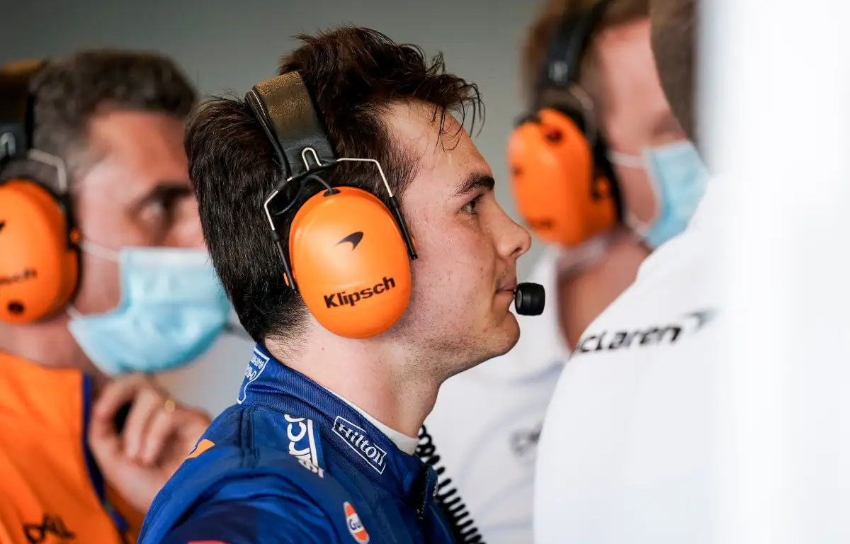 Pato O'Ward in the McLaren garage. FIA F1 post-season test. Abu Dhabi December 2021