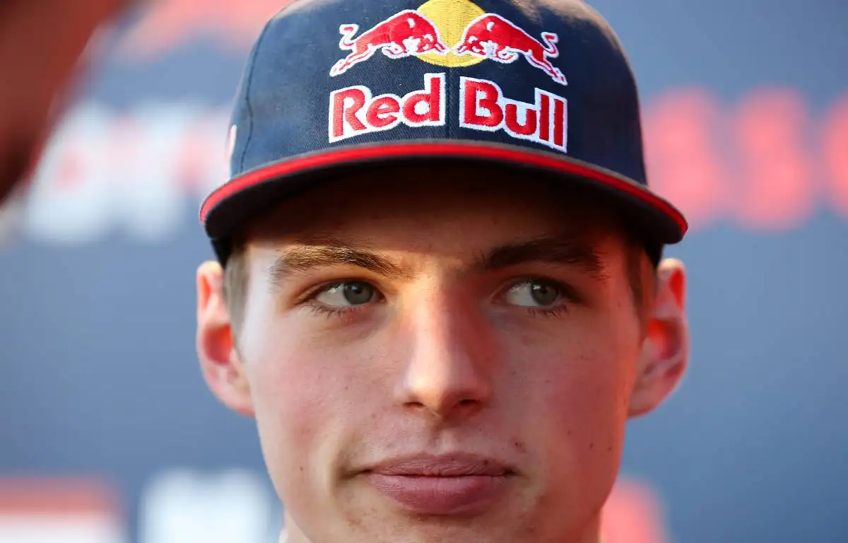 Max Verstappen pictured at a Toro Rosso launch. Jerez January 2015.