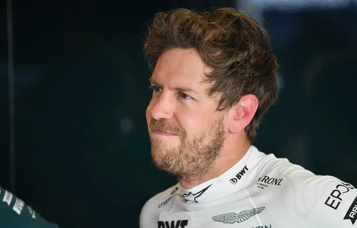 Sebastian Vettel gives a pensive look. Abu Dhabi December 2021.