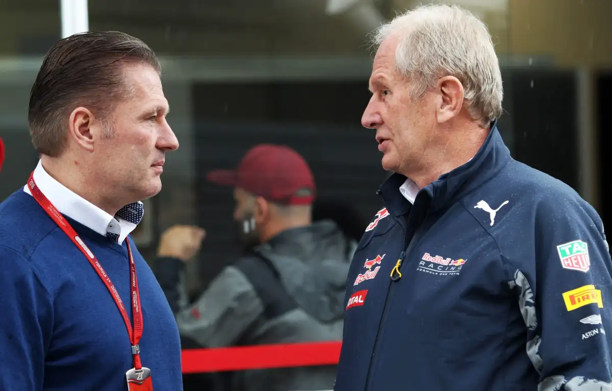 Jos Verstappen and Helmut Marko in conversation. Brazil November 2016