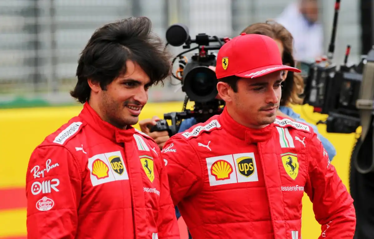 Carlos Sainz and Charles Leclerc. Silverstone July 2021.