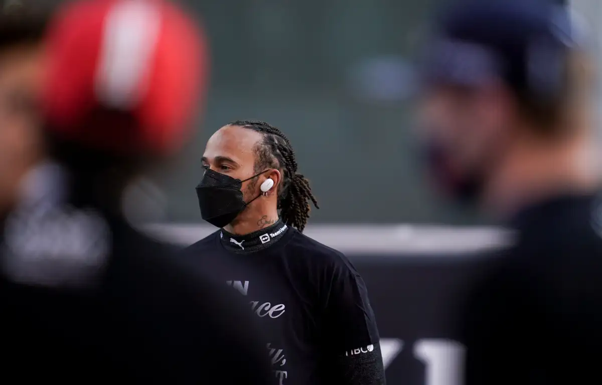 Lewis Hamilton before the race in Abu Dhabi. Abu Dhabi December 2021