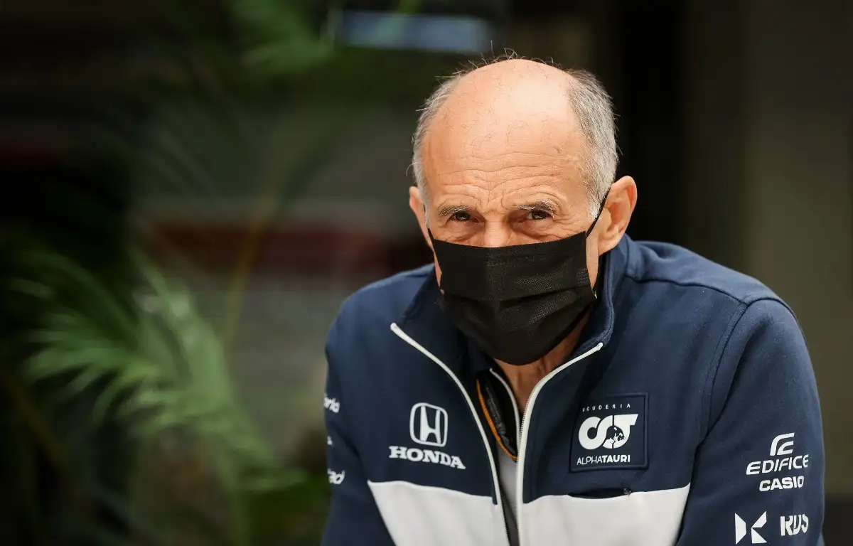 AlphaTauri'z Franz Tost stares at the camera. Brazil, November 2021.