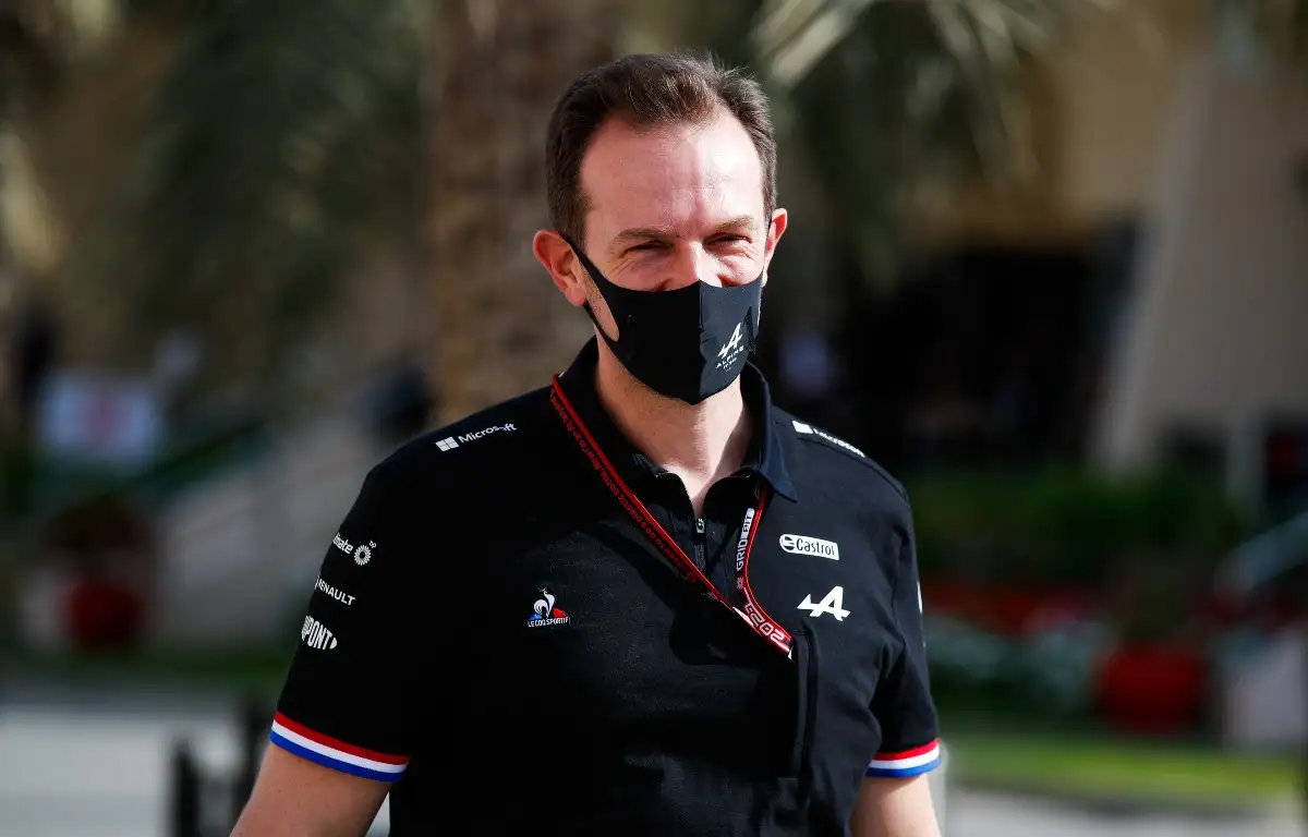 Alpine CEO Laurent Rossi in the paddock. Bahrain, March 2021.