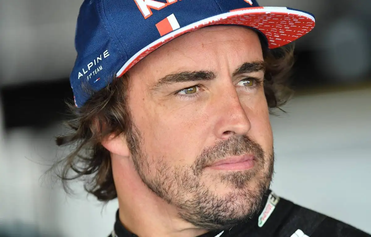 Fernando Alonso on the day of post-season testing in Abu Dhabi. Yas Marina December 2021.