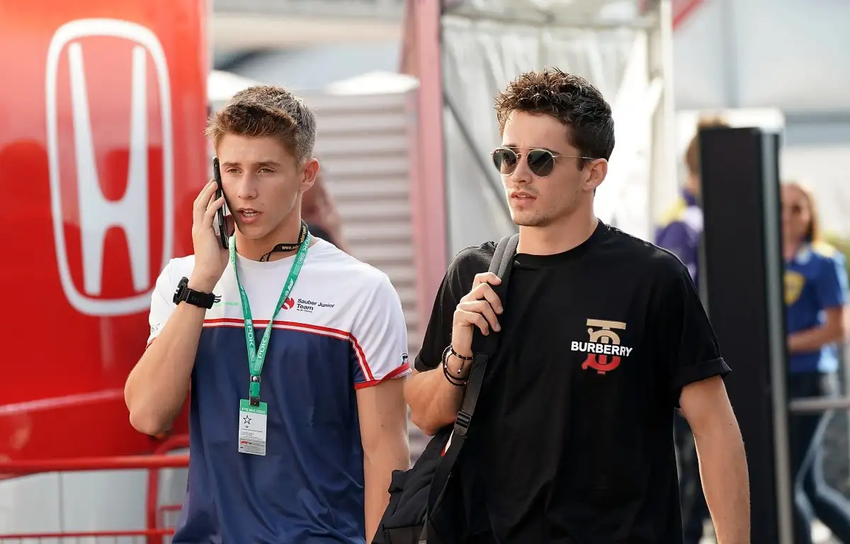 Charles Leclerc, right, with brother Arthur Leclerc, left. Germany, July 2019.