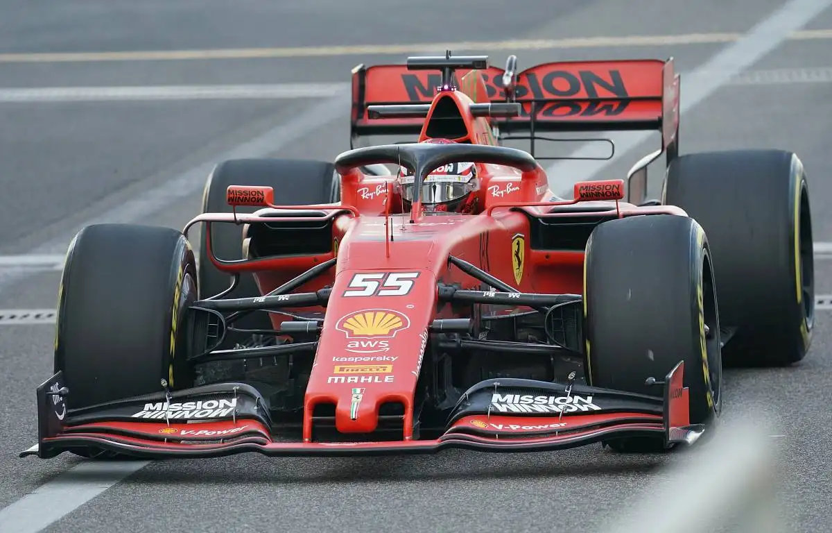 Carlos Sainz during the Abu Dhabi end-of-season test. Yas Marina December 2021.