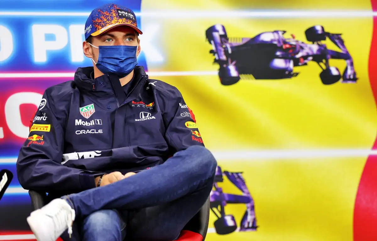 Max Verstappen in a press conference.