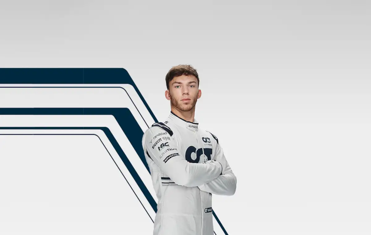 AlphaTauri driver Pierre Gasly poses for the camera. February 2022.
