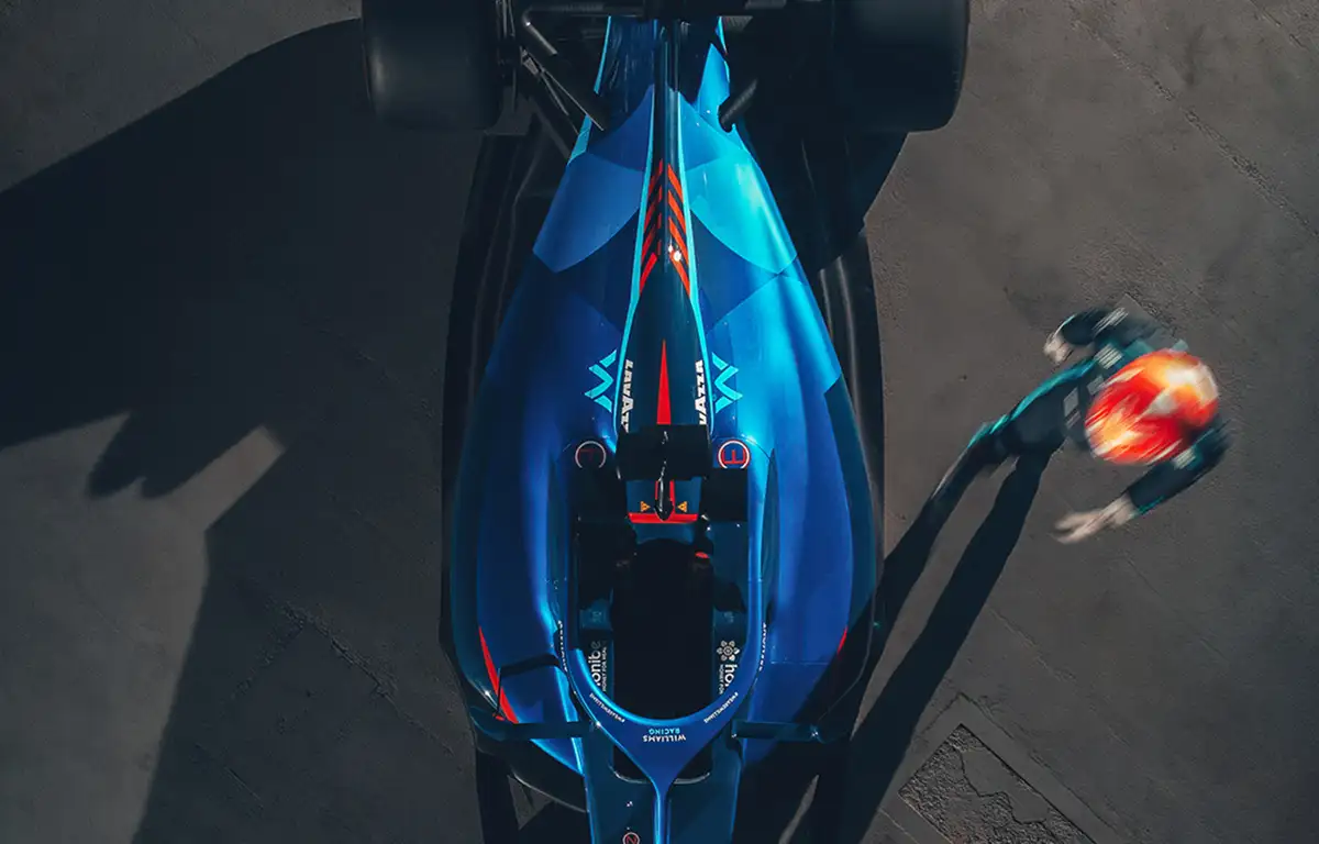 Williams FW44 livery from above. February 2022.