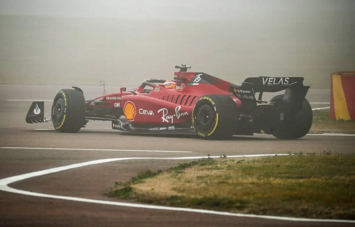 Carlos Sainz during Ferrari F1-75 shakedown. Fiorano February 2022.