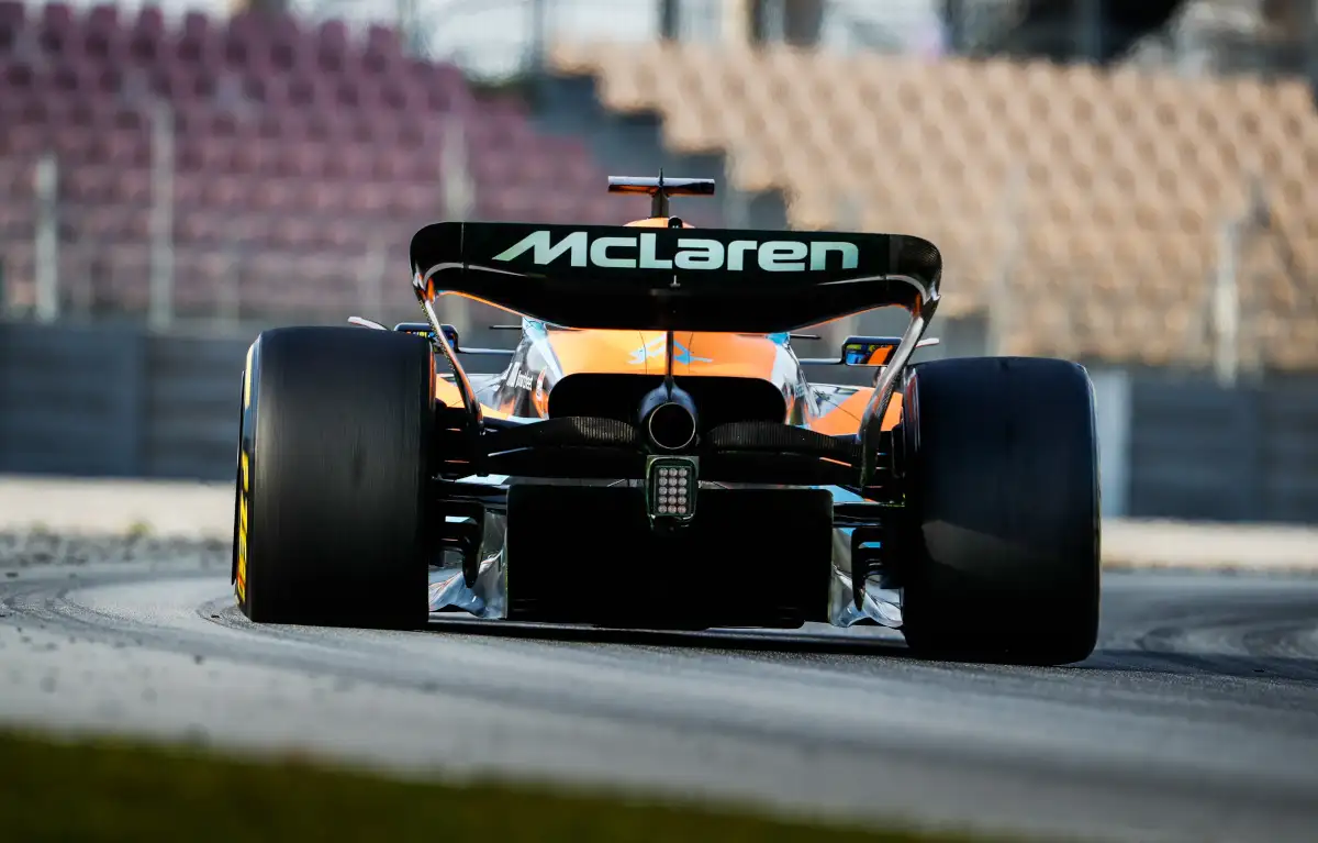 Lando Norris testing with McLaren. Barcelona February 2022