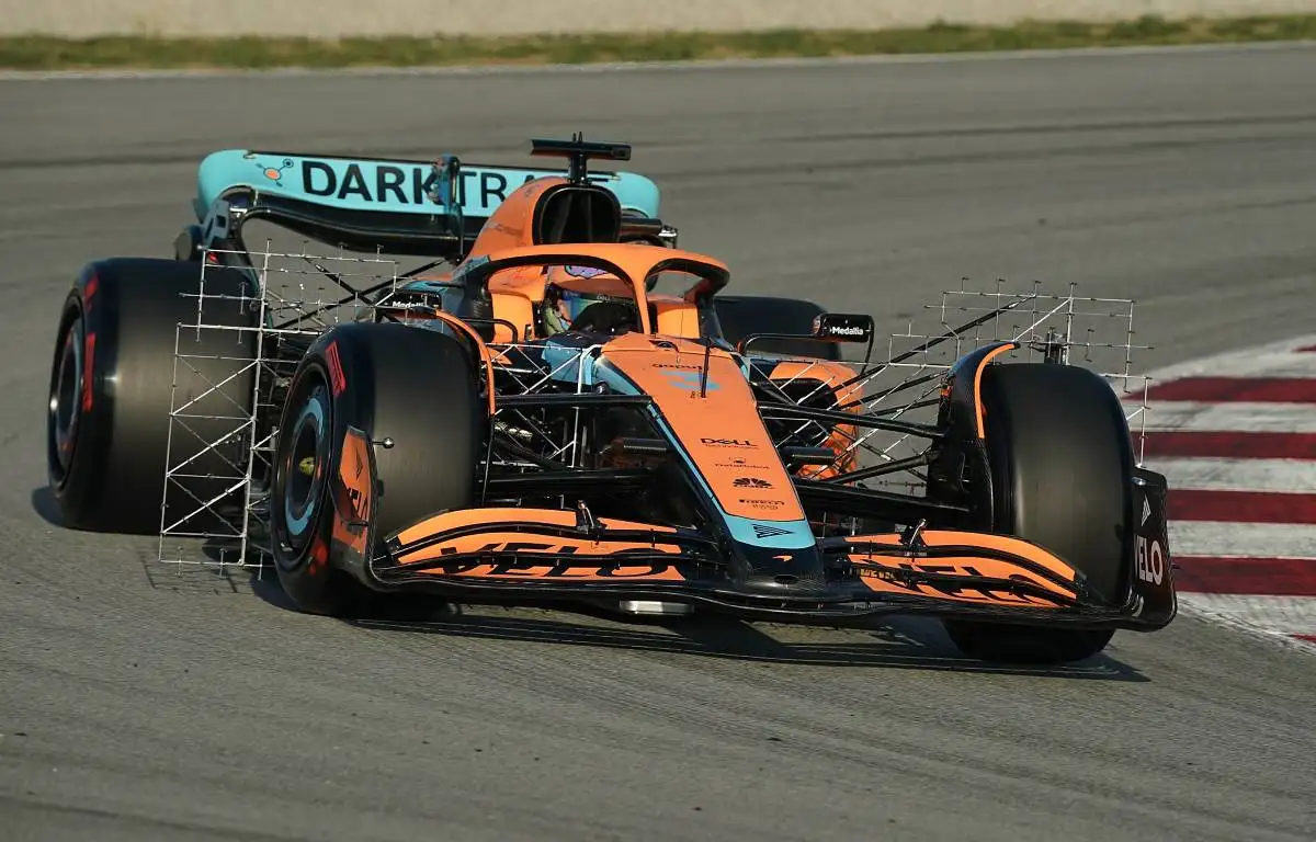 Daniel Ricciardo testing for McLaren. Spain, February 2022.