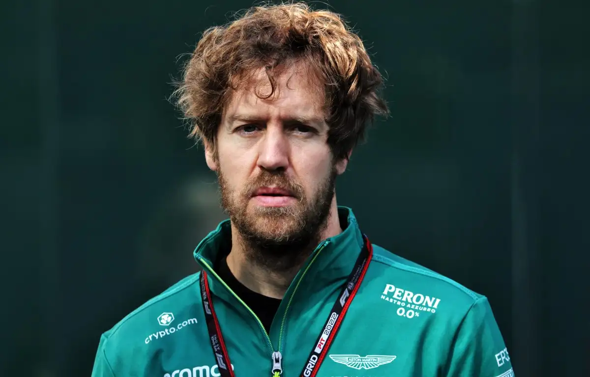 Sebastian Vettel, Aston Martin, looking serious. Spain, February 2022..