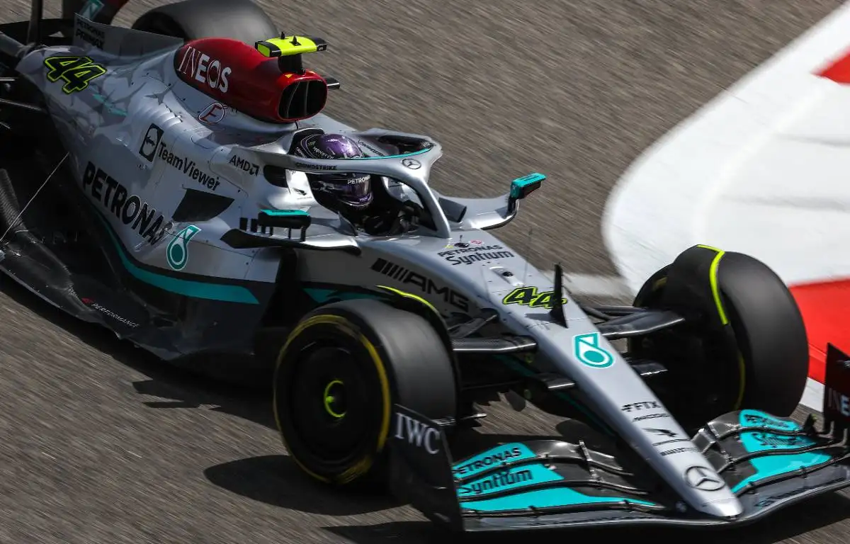 Lewis Hamilton in the Mercedes W13. Bahrain March 2022.