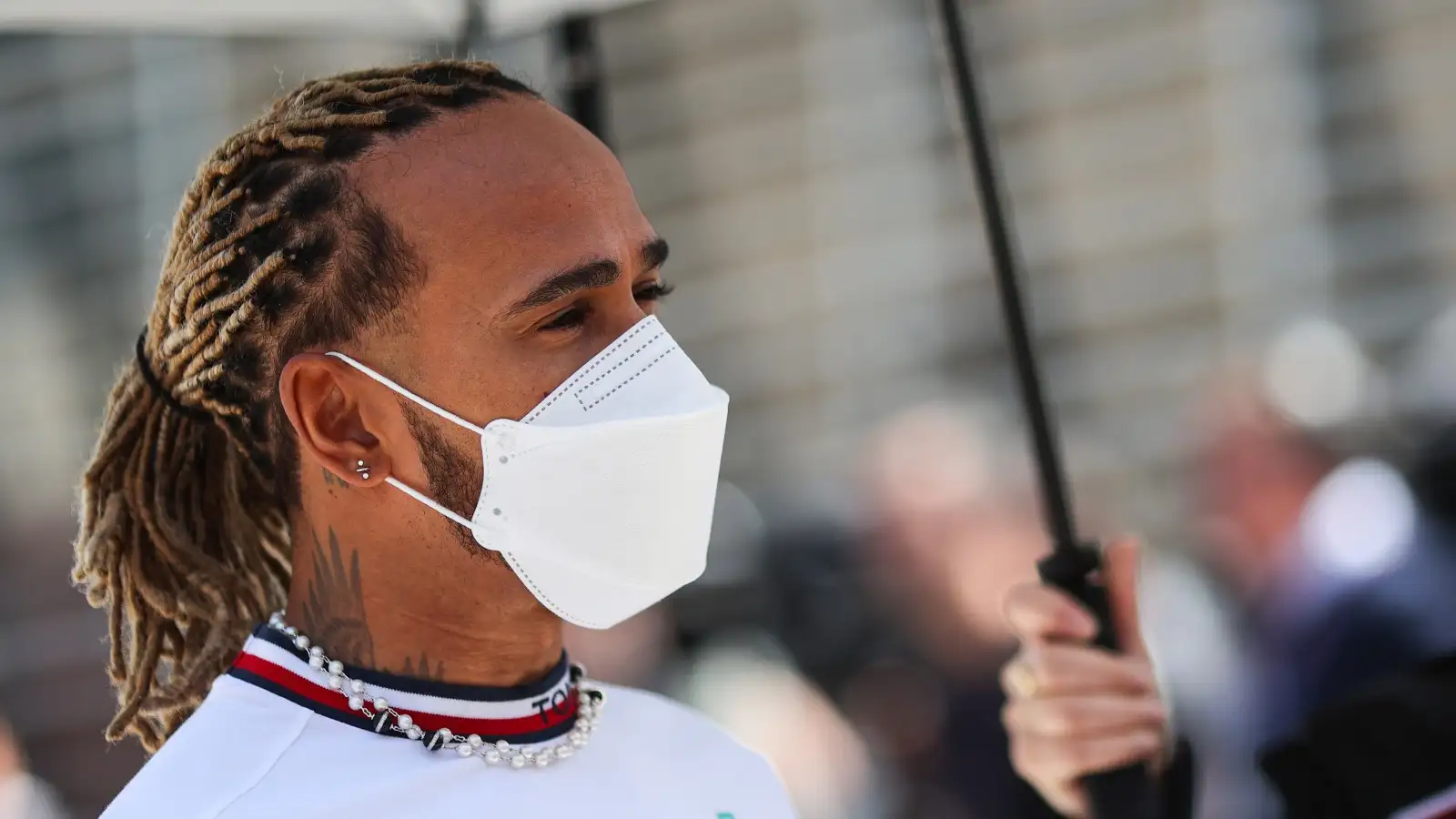 Lewis Hamilton, Mercedes, talking pre-Bahrain GP. March 2022.