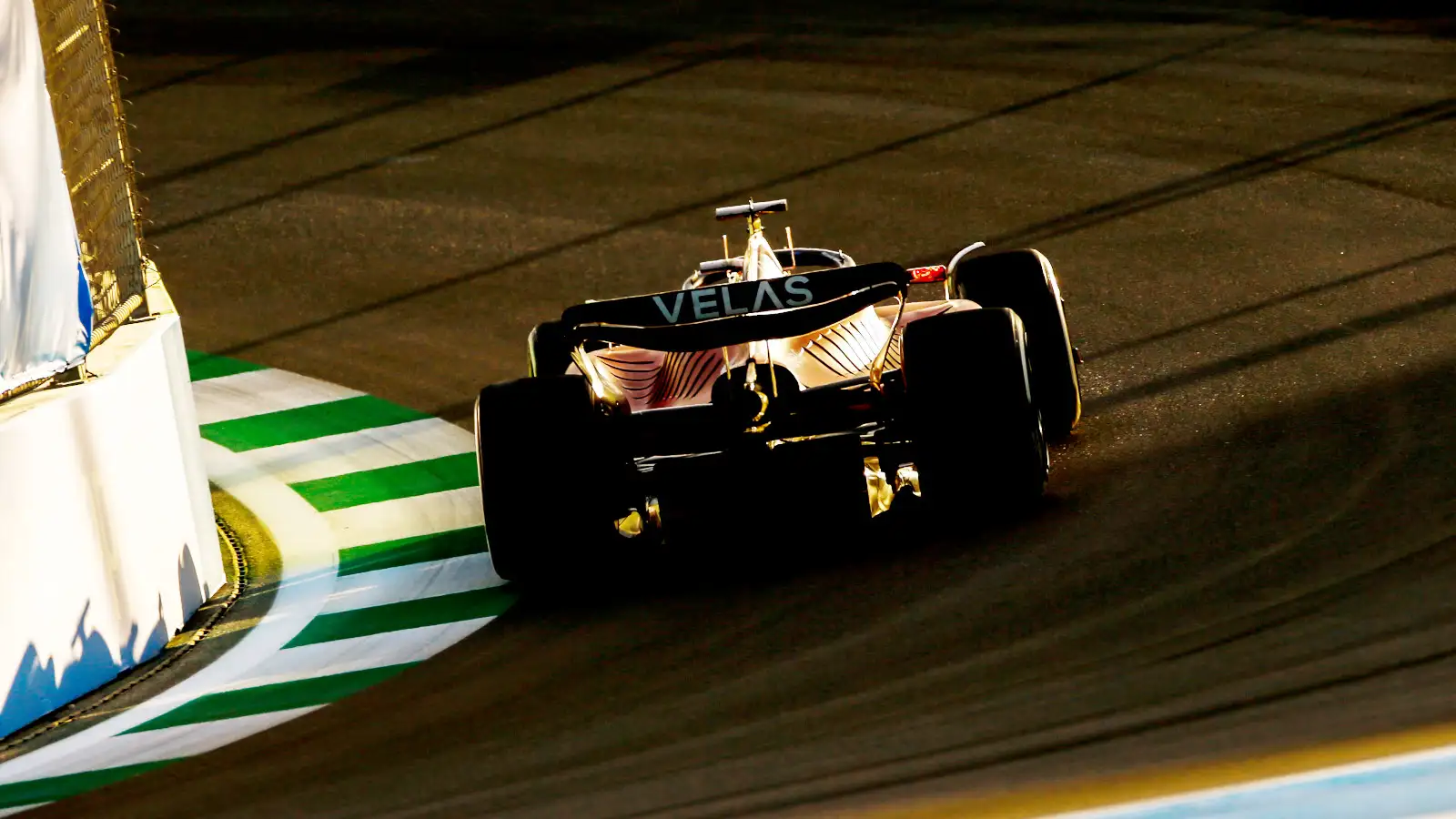 Charles Leclerc sun and shadow Jeddah circuit. Saudi Arabia March 2022