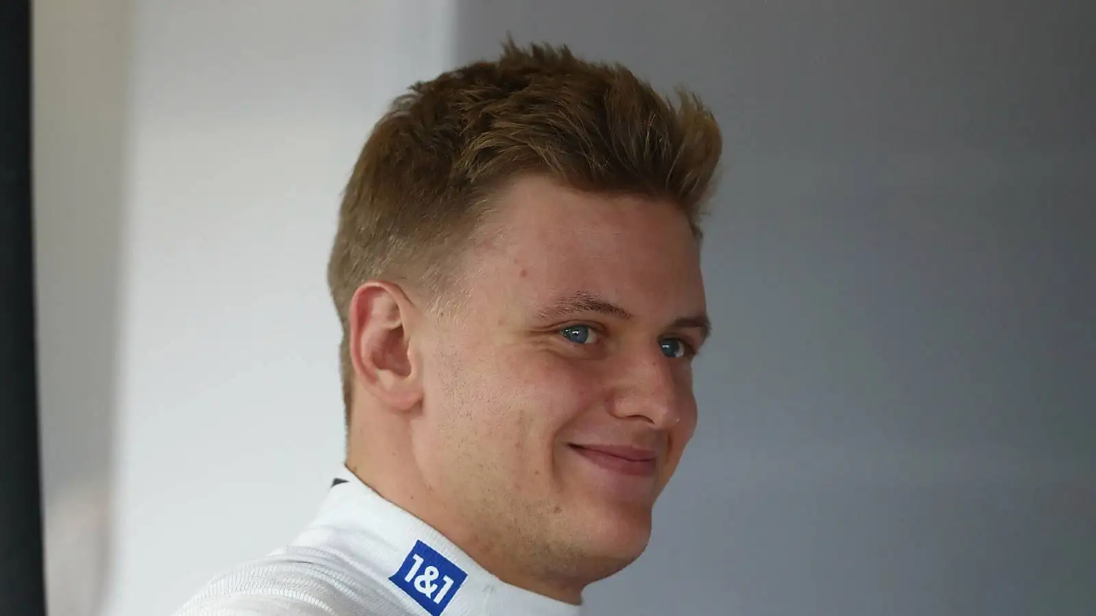 Mick Schumacher smiling at the Saudi Arabian GP. Jeddah March 2022.