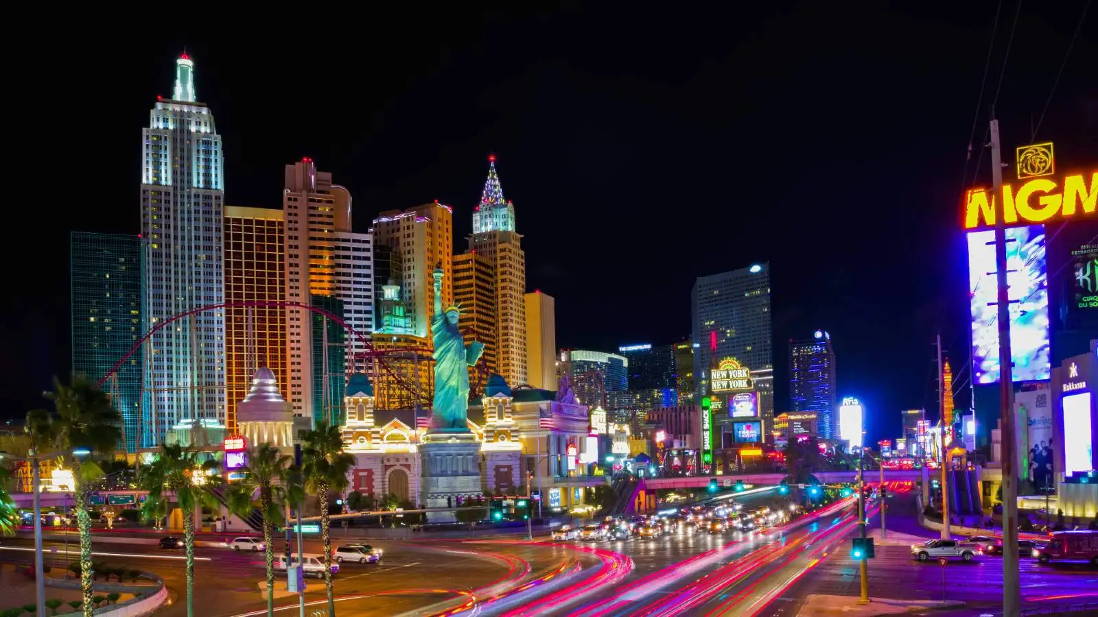 The Strip at night. Las Vegas December 2015.