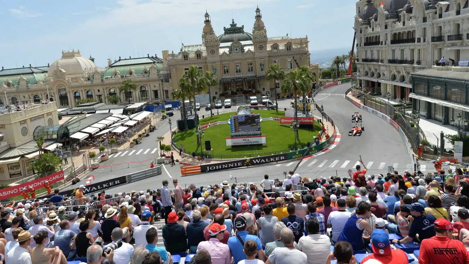 Monaco Grand Prix action from the fan's view. May 2016.
