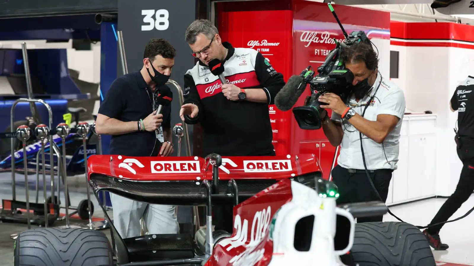 Jan Monchaux answers questions about the Alfa Romeo C42. Jeddah March 2022.