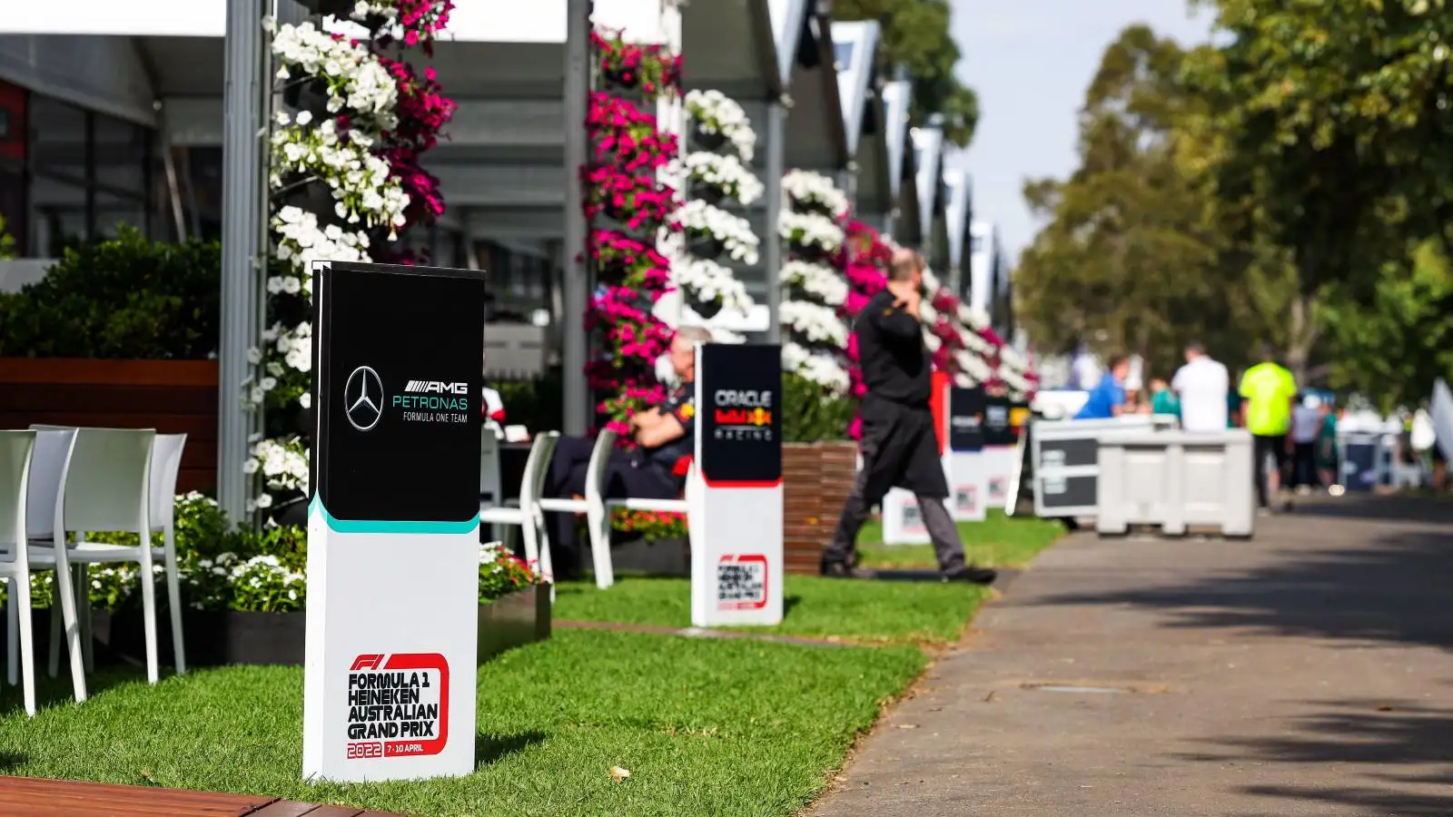 The Formula 1 paddock pre-race weekend. Australia, April 2022.