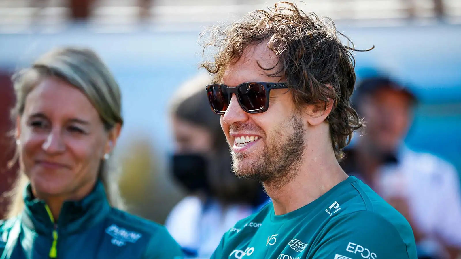 Sebastian Vettel smiles in the paddock. Melbourne April 2022