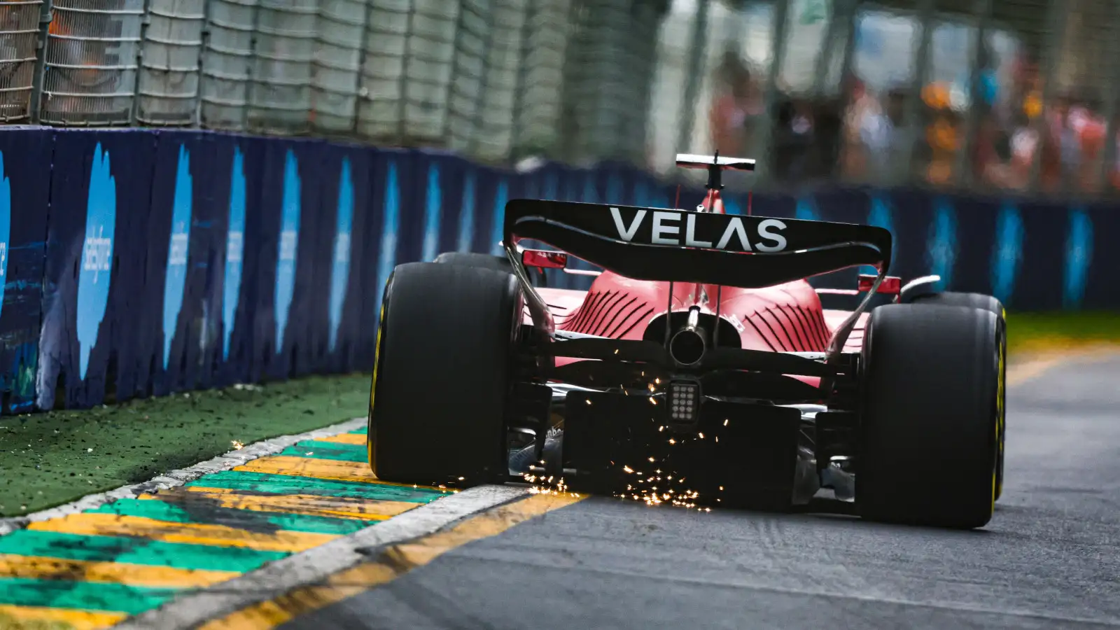 Charles Leclerc and a few sparks. Australia April 2022
