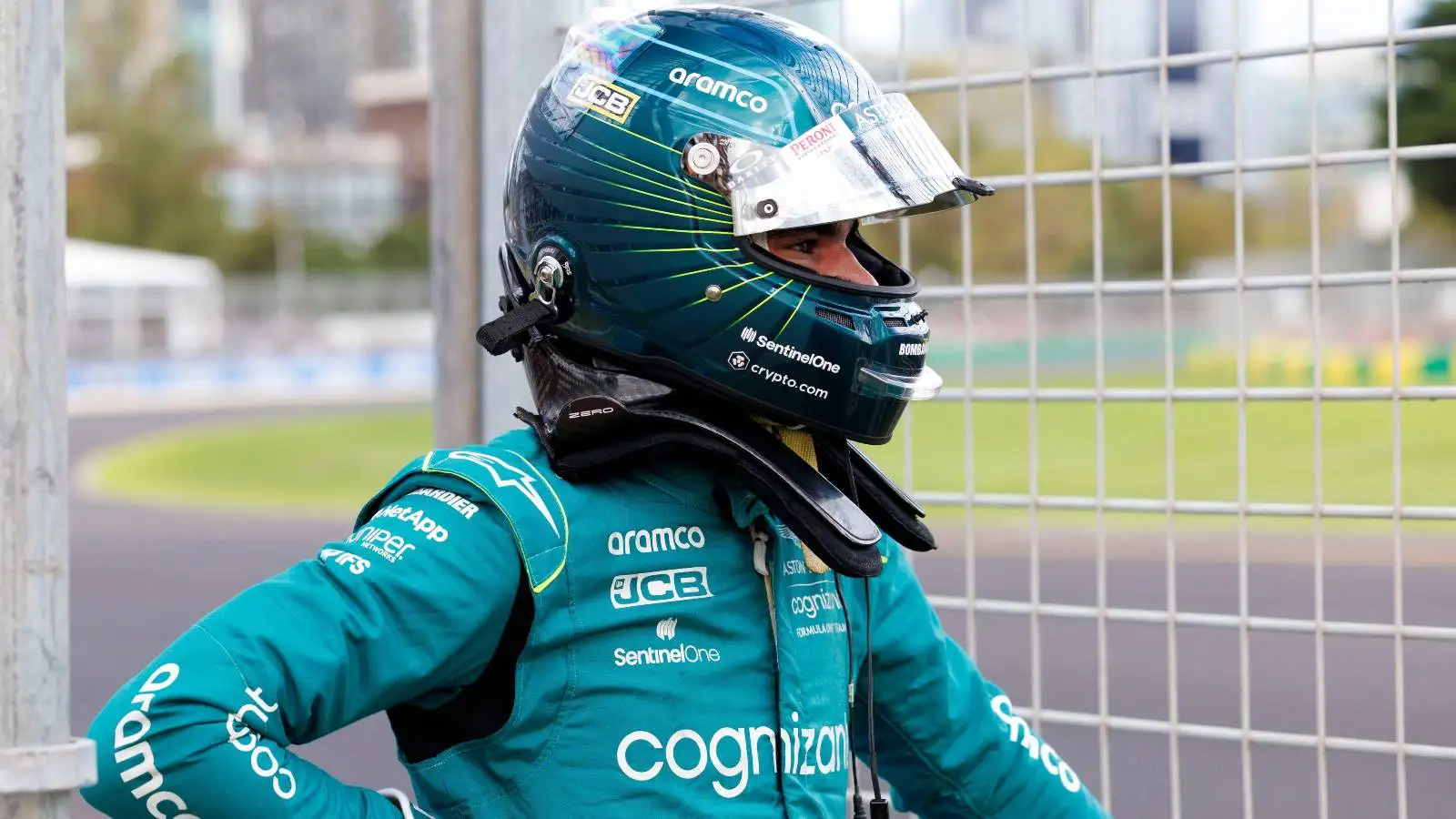 Lance Stroll, Aston Martin, standing trackside. Australia, April 2022.