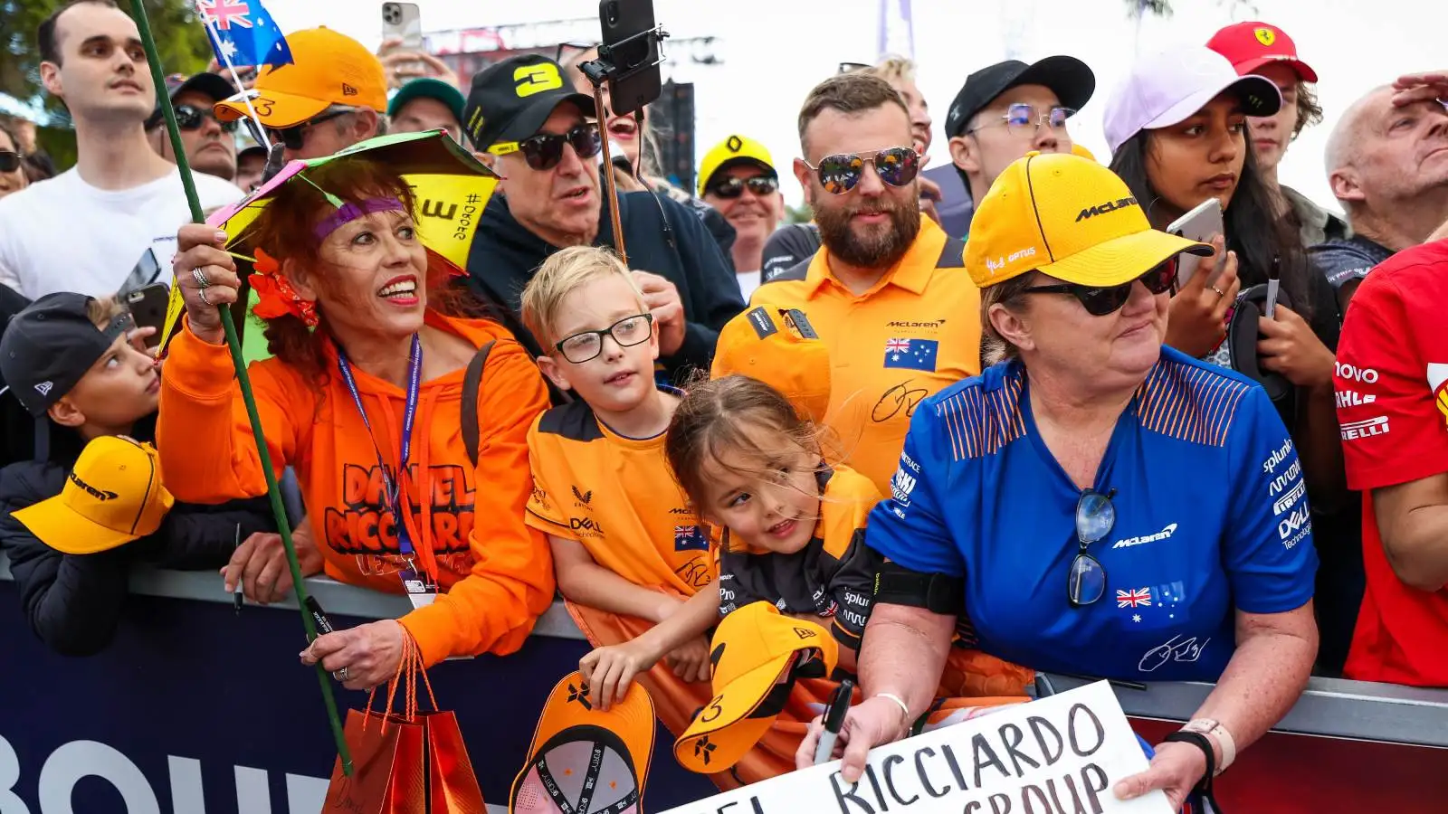 Fans at the 2022 Australian Grand Prix. Australia, April 2022.