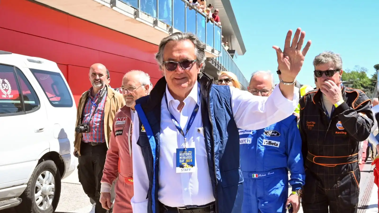 Gian Carlo Minardi waves. Imola, April 2019.