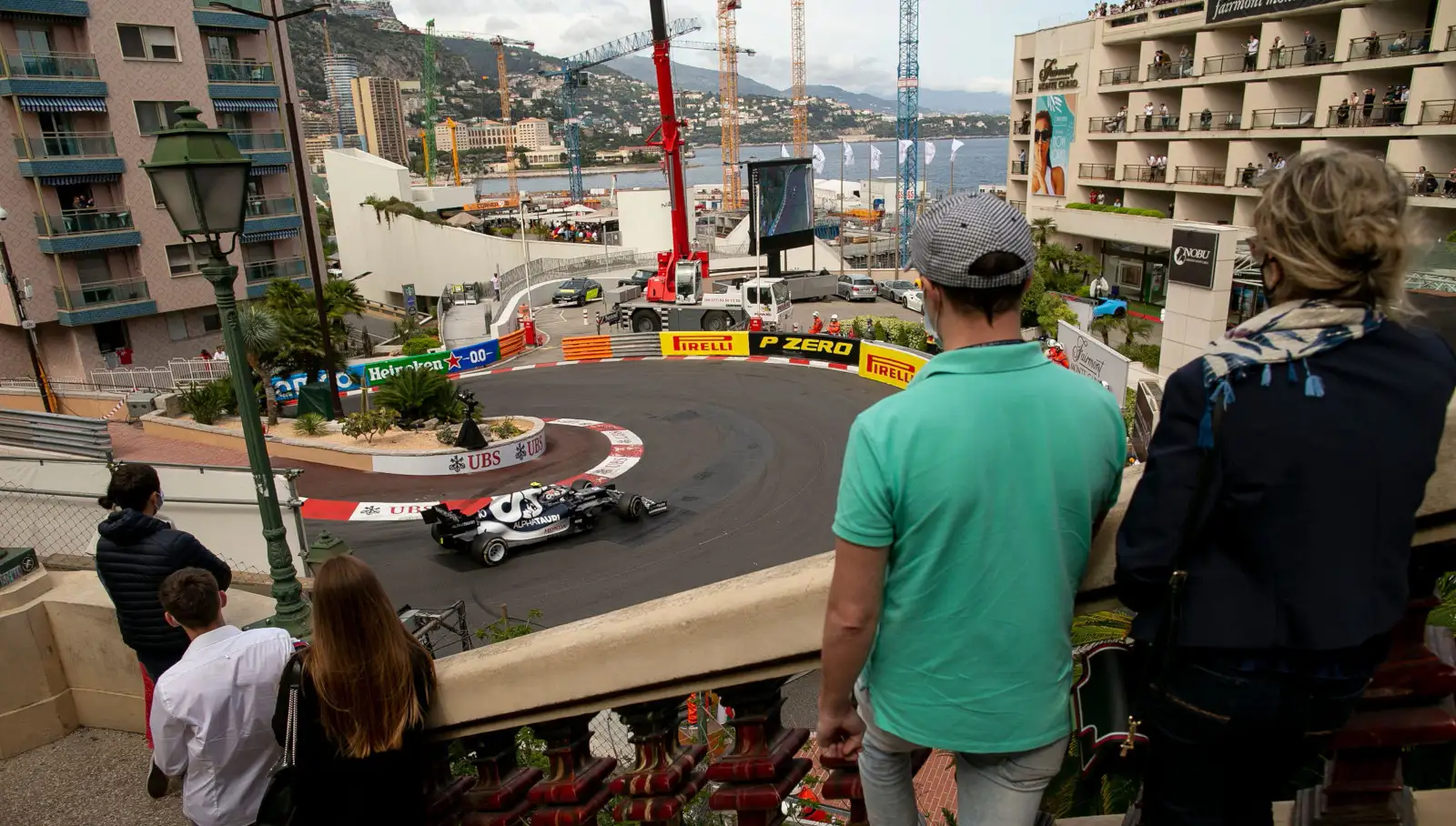 Pierre Gasly going around the streets of Monaco. Monaco May 2021