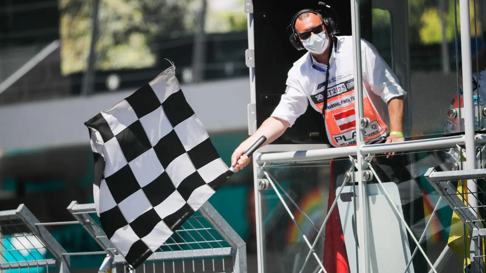 Chequered flag at Red Bull Ring, Austria 2020