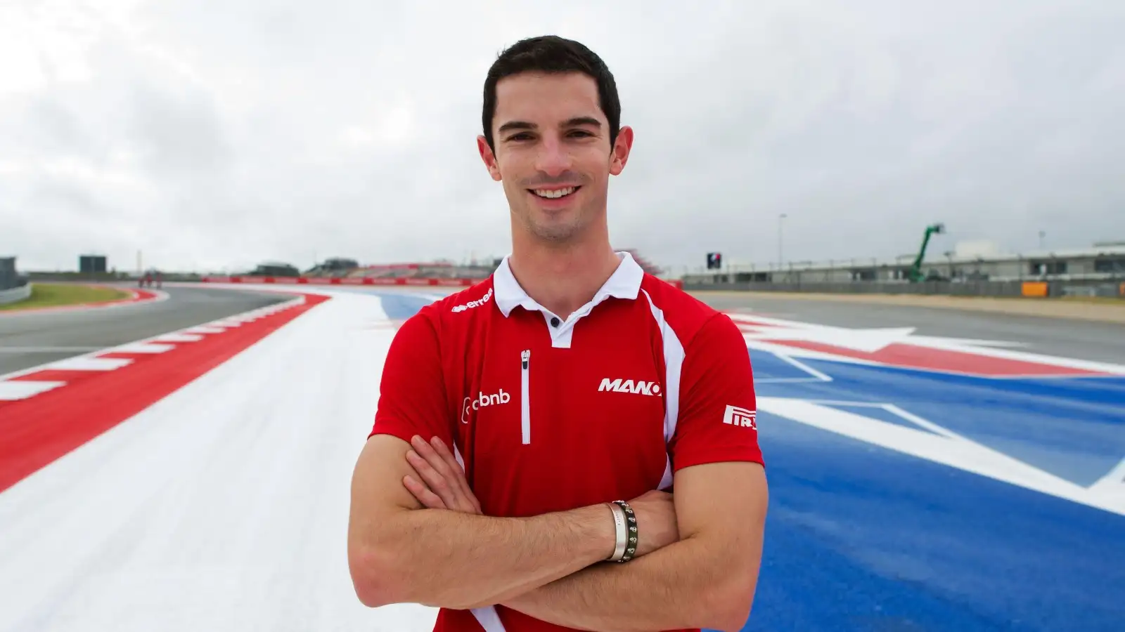 Alexander Rossi, Manor, looks into the camera. United States, October 2015.