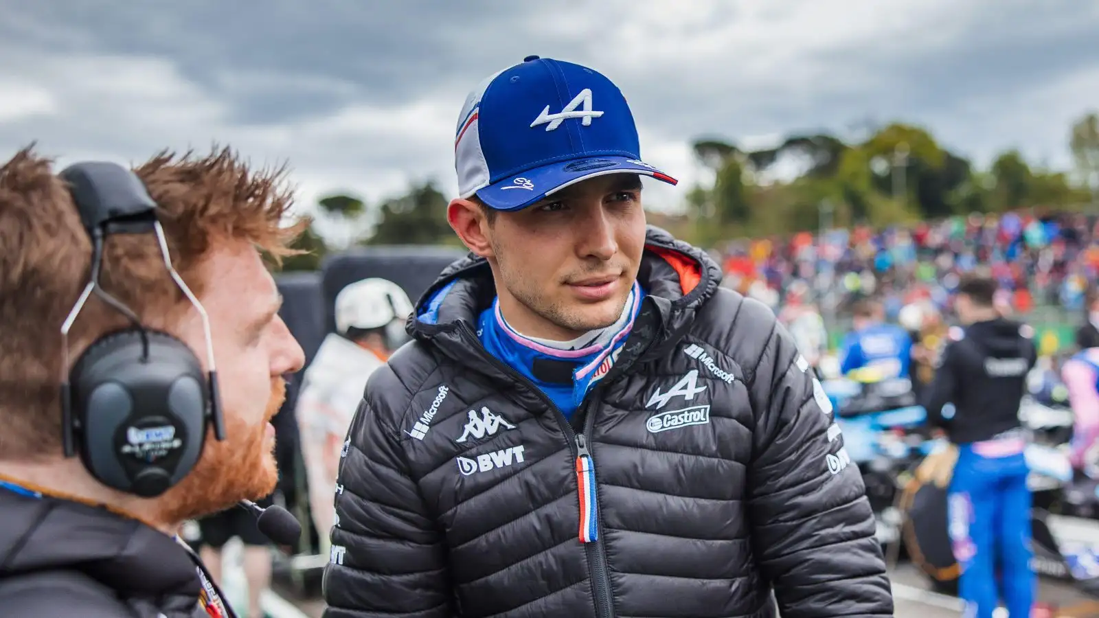 Esteban Ocon on the grid at the 2022 Emilia Romagna Grand Prix. Imola, April 2022.