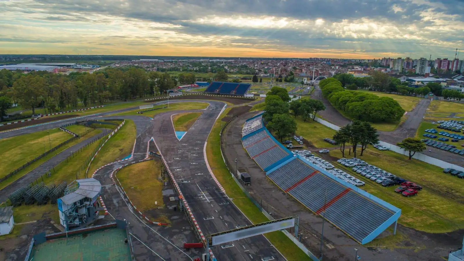 Aerial view of the Autódromo Oscar Alfredo Gálvez, Buenos Aires, Argentina