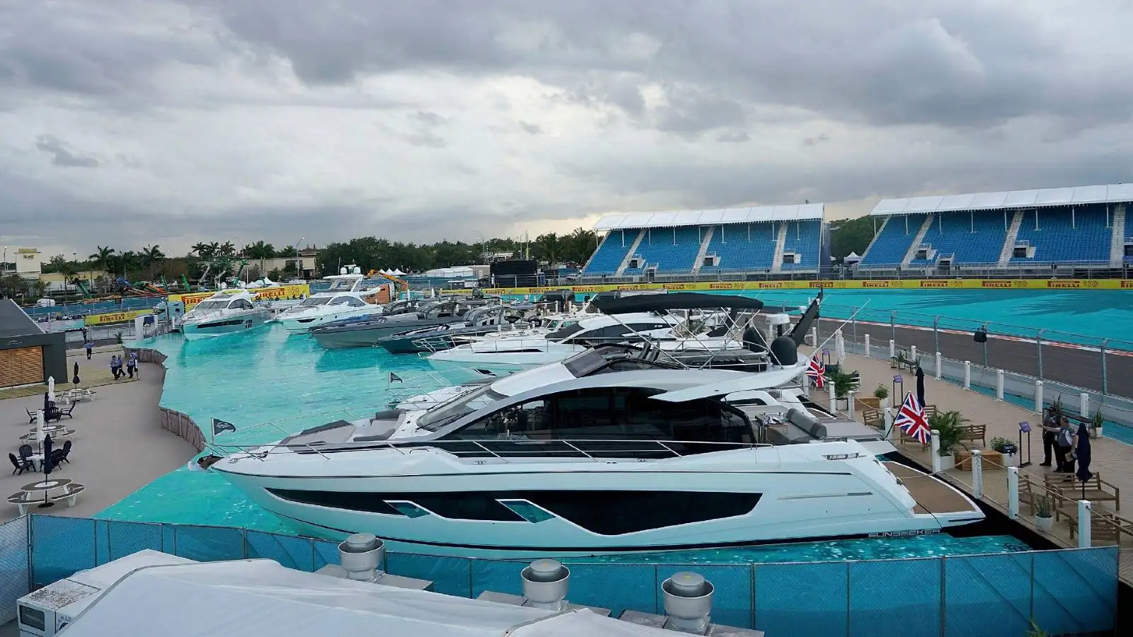 'Fake marina' at the Miami International Autodrome. Miami May 2022.