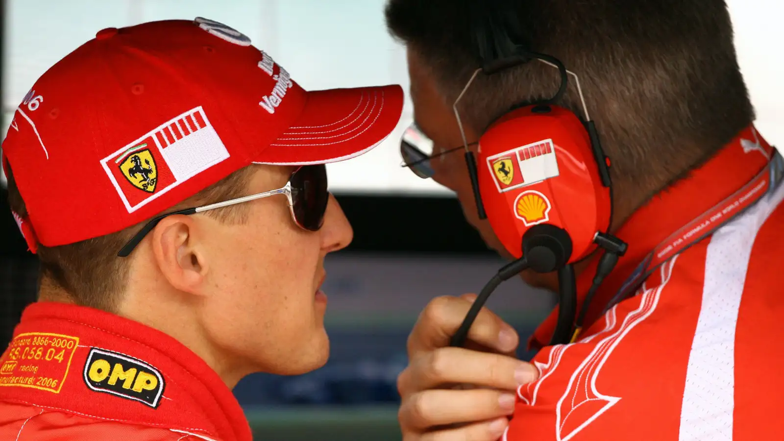 Michael Schumacher speaking with Ross Brawn. Germany July 2006