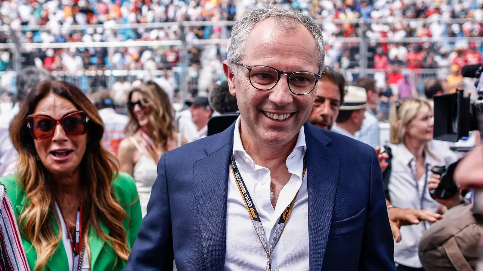 圣efano Domenicali smiling on the grid in Miami. United States, May 2022.