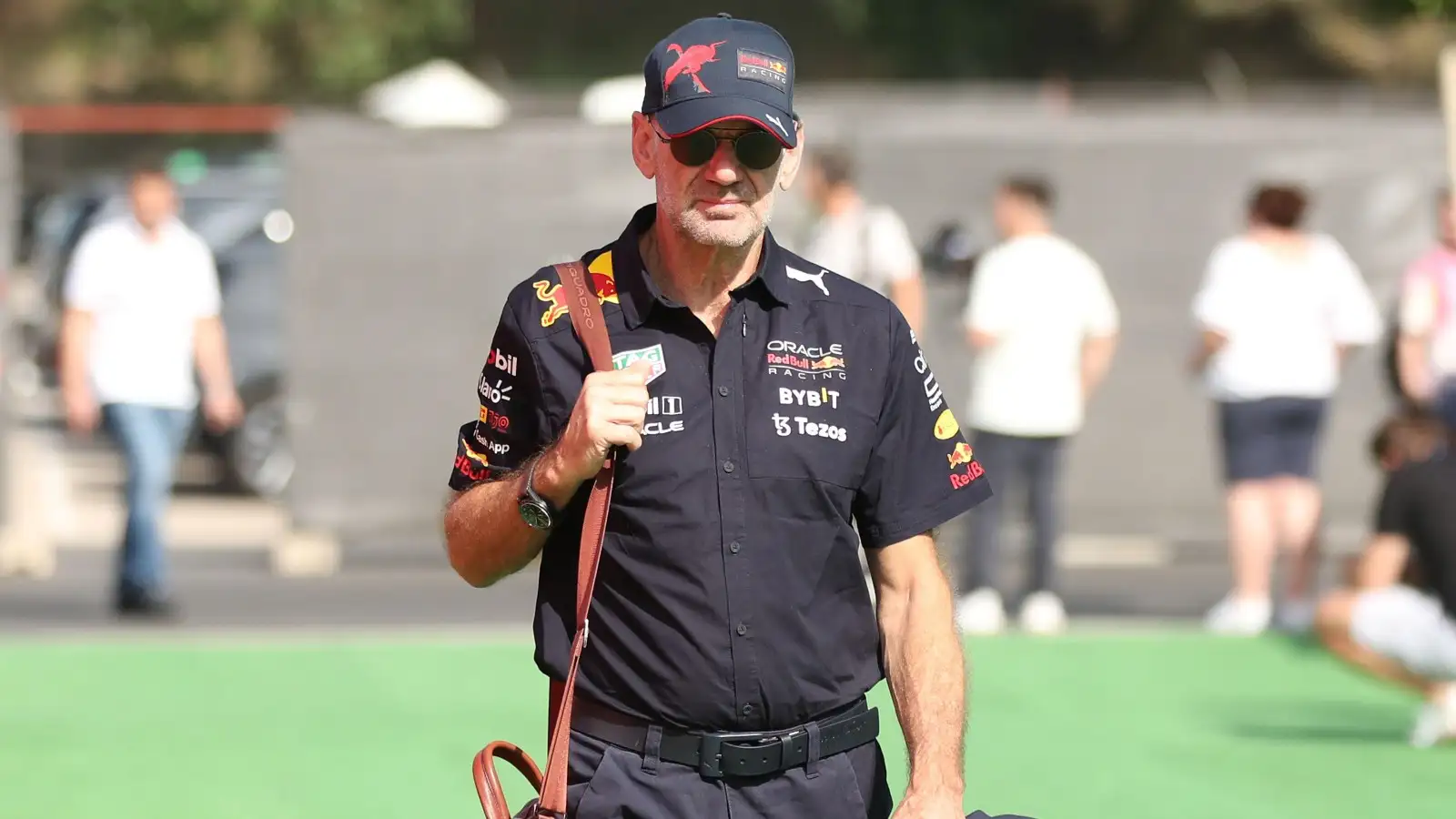 Adrian Newey arrives at the track. Barcelona, May 2022.