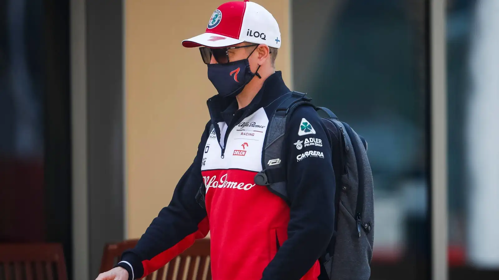Kimi Raikkonen in Alfa Romeo team gear. Abu Dhabi, December 2021.