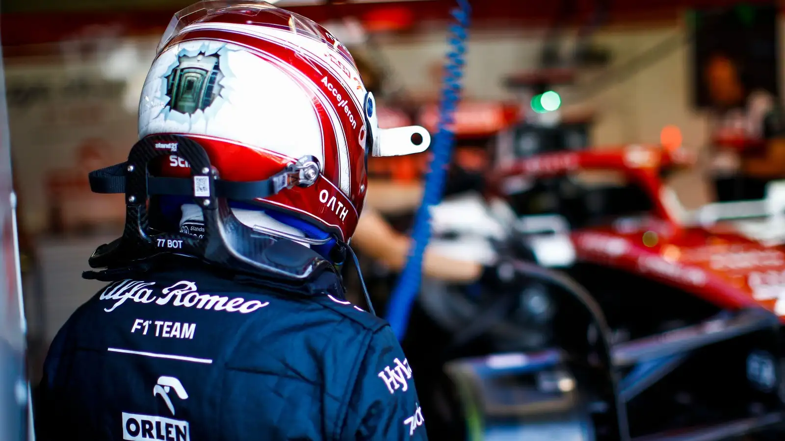 Valtteri Bottas looks at his Alfa Romeo C42. Monaco, May 2022.